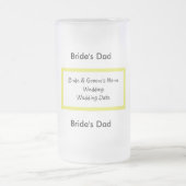 花嫁のパパのガラスビールのジョッキのテンプレート フロストグラスビールジョッキ (中央)