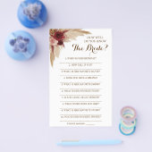 花嫁のパンパスゲームカードをどれくらい知っているか チラシ (シングル)