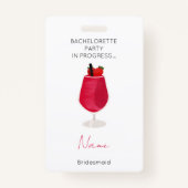 花嫁のパーティーガールズウィークエンド ブライズメイド バッジ (正面)