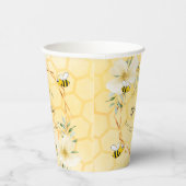 花嫁のパーティー用ハチの黄色の花 紙コップ (右)