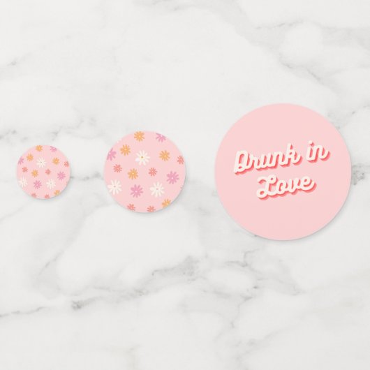 花嫁のパーティー飾り 恋に酔って 花嫁の写真 コンフェッティ (裏面)