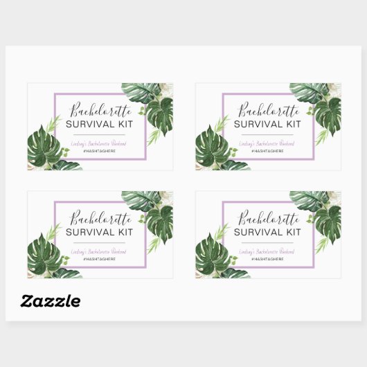 花嫁のパーティー サバイバルキット 長方形ステッカー 長方形シール (シート)