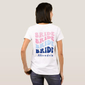 花嫁のパーティー ビーチ バック デザイン Tシャツ (裏面フル)