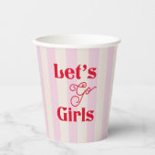 花嫁のパーティー Let's Go Girls 紙コップ (正面)
