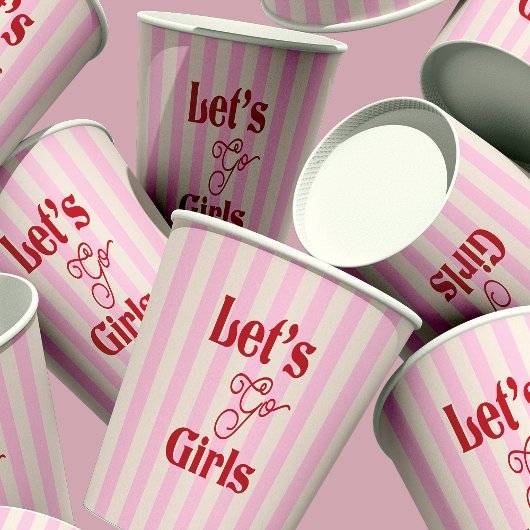 花嫁のパーティー Let's Go Girls 紙コップ