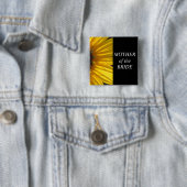 花嫁のヒマワリの結婚式ボタンの母 缶バッジ (インサイチュ)