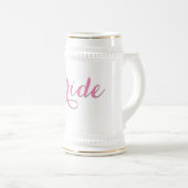 花嫁のビアステイン、結婚式前最後の贈り物 ビールジョッキ (正面右)