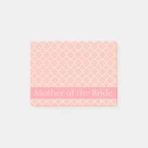 花嫁のピンクおよび白の母