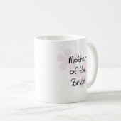 花嫁のピンクのパステル調の花の母 コーヒーマグカップ (正面右)