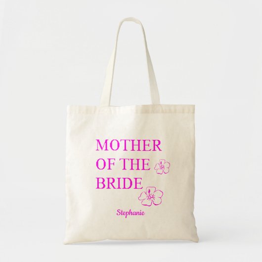 花嫁のピンクの紫結婚のフローラの母 トートバッグ (正面)