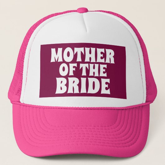 花嫁のピンクの結婚ボールキャップ帽子の母 キャップ (正面)