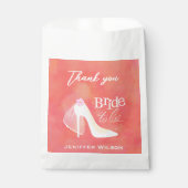花嫁のピンク結婚の白ブライダルシャワー フェイバーバッグ (正面)