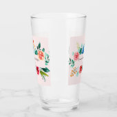 花嫁のピンク結婚ガラス杯のおばあさん タンブラーグラス (左)