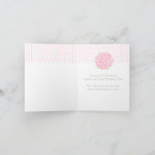 花嫁のピ結婚ンクのドレスサンキューカード サンキューカード (内部)