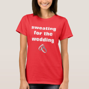花嫁のフィットネス結婚Tシャツ用の汗 Tシャツ
