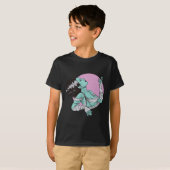 花嫁のフランケンシュタインハロウィーンレトロピンク Tシャツ (正面フル)