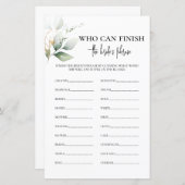 花嫁のフレーズブライダルゲームを完成させる人 (正面/裏面)