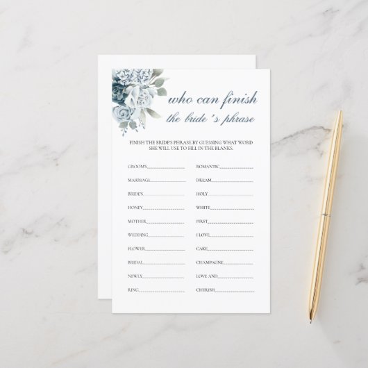 花嫁のフレーズブライダルゲームを完成させる人 (正面/裏面インサイチュ)