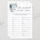 花嫁のフレーズブライダルゲームを完成させる人 (正面/裏面)