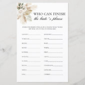 花嫁のフレーズブライダルゲームを完成させる人 (正面)