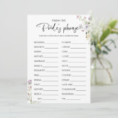 花嫁のフレーズブライダルシャワーゲームを終了 招待状 (スタンド正面)