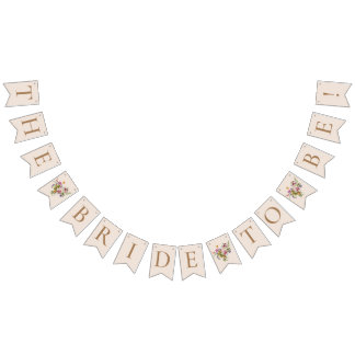 花嫁のフローラモダンの束ね バンティングフラッグ