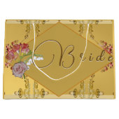 花嫁のフローラ金ゴールド ラージペーパーバッグ (正面)