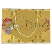 花嫁のフローラ金ゴールド ラージペーパーバッグ (裏面)