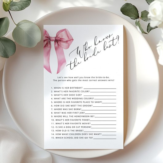 花嫁のブライダルゲームを知っているピンクボウ最高の