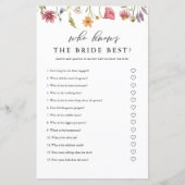 花嫁のブライダルゲームを知っている最高の野花 (正面)