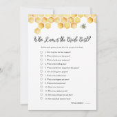 花嫁のブライダルゲームを知っているCALLA最高の Bee 招待状 (正面)