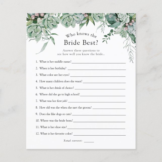 花嫁のブライダルゲームを知っ最高のている (正面)