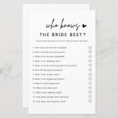 花嫁のブライダルゲームを知るミニマル最高の主義者 (正面/裏面)