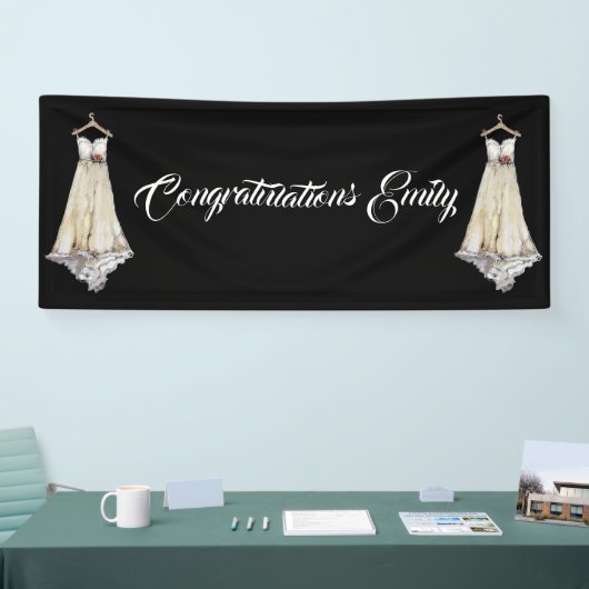 花嫁のブライダルシャワーのウェディングドレスのパーティーはカスタマイズ 横断幕 (トレードショー)