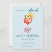 花嫁のブライダルシャワーの招待に乾杯 招待状 (正面)