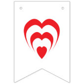 花嫁のブライダルシャワーの装飾：黒、白、赤 バンティングフラッグ (第2の旗)