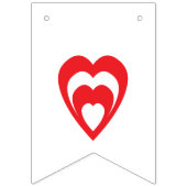 花嫁のブライダルシャワーの装飾：黒、白、赤 バンティングフラッグ (第1の旗)