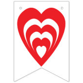 花嫁のブライダルシャワーの装飾：黒、白、赤 バンティングフラッグ (第3の旗)