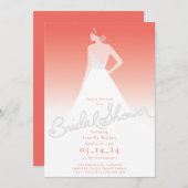 花嫁のブライダルシャワーへの招待 招待状 (正面/裏面)