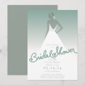 花嫁のブライダルシャワーへの招待 招待状 (正面/裏面)