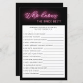 花嫁のブライダルシャワーを知るミニマル最高の (正面/裏面)