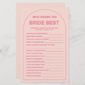 花嫁のブライダルシャワーを知るミニマル最高の (正面/裏面)