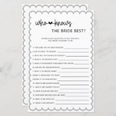 花嫁のブライダルシャワーを知るミニマル最高の (正面/裏面)