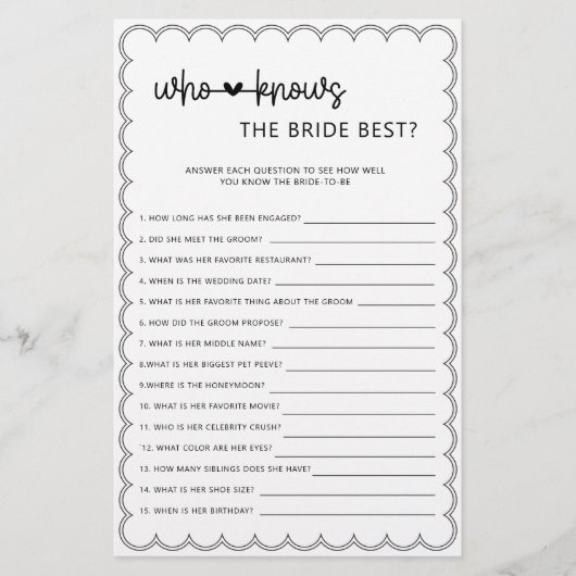 花嫁のブライダルシャワーを知るミニマル最高の チラシ (正面)