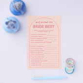 花嫁のブライダルシャワーを知るミニマル最高の チラシ (シングル)