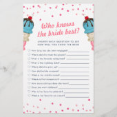 花嫁のブライダルシャワーゲーム最高のを知っている人 (正面)