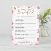 花嫁のブライダルシャワー 招待状 (スタンド正面)