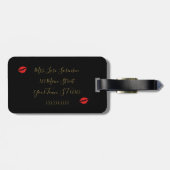 花嫁のブラックドレス シャワーブライダルパーティ ラゲッジタグ (裏面横)