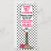 花嫁のブランチのブライダルシャワーの招待状シャンペン 招待状 (裏面)