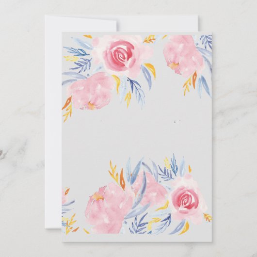 花嫁のブランチの招待状のウェディングシャワーの招待 招待状 (裏面)